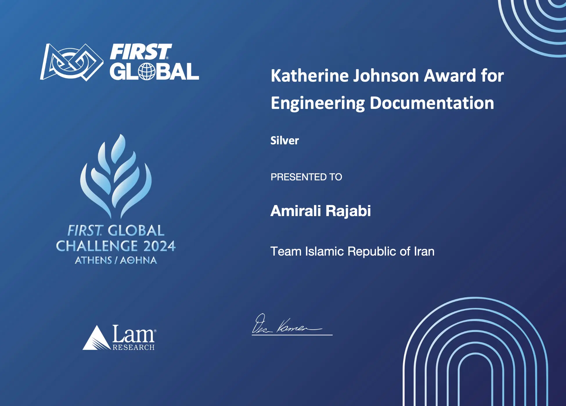 KATHERINE JOHNSON AWARD